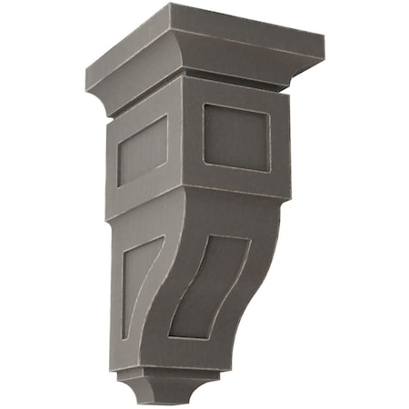 Ekena Millwork 6"W x 6 3/4"D x 12"H Large Reyes Wood Vintage Decor Corbel, Reclaimed Grey CORWD06X06X12RYGY